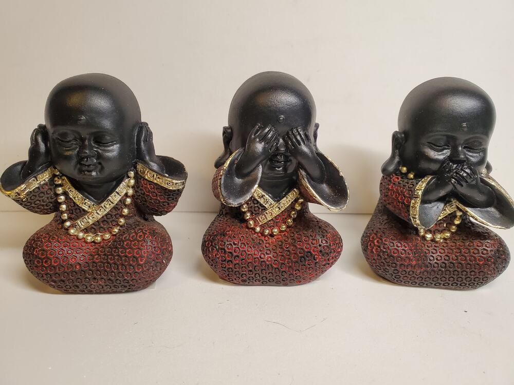 Monk Figurines - See No Evil, Hear No Evil, Say No Evil